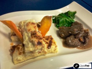 canelloni di zucca con ragù di cervo